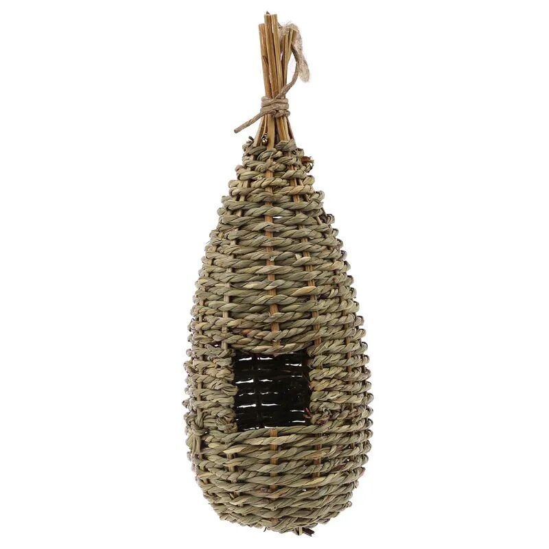 Serenity Perch: Hanging Pastoral-Style Birdhouse - Nature's Fiber Finch Retreat!