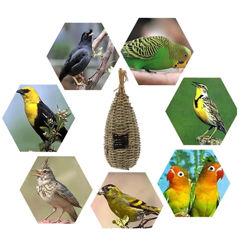 Serenity Perch: Hanging Pastoral-Style Birdhouse - Nature's Fiber Finch Retreat!
