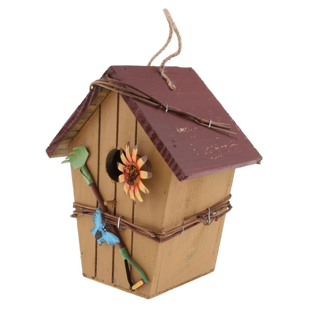 Charming Rural Wooden Bird House: 6 Styles for Your Outdoor Garden