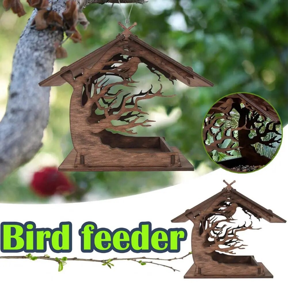 Whimsical Wood Birdhouse Feeder for a Tweet-tastic Feast!