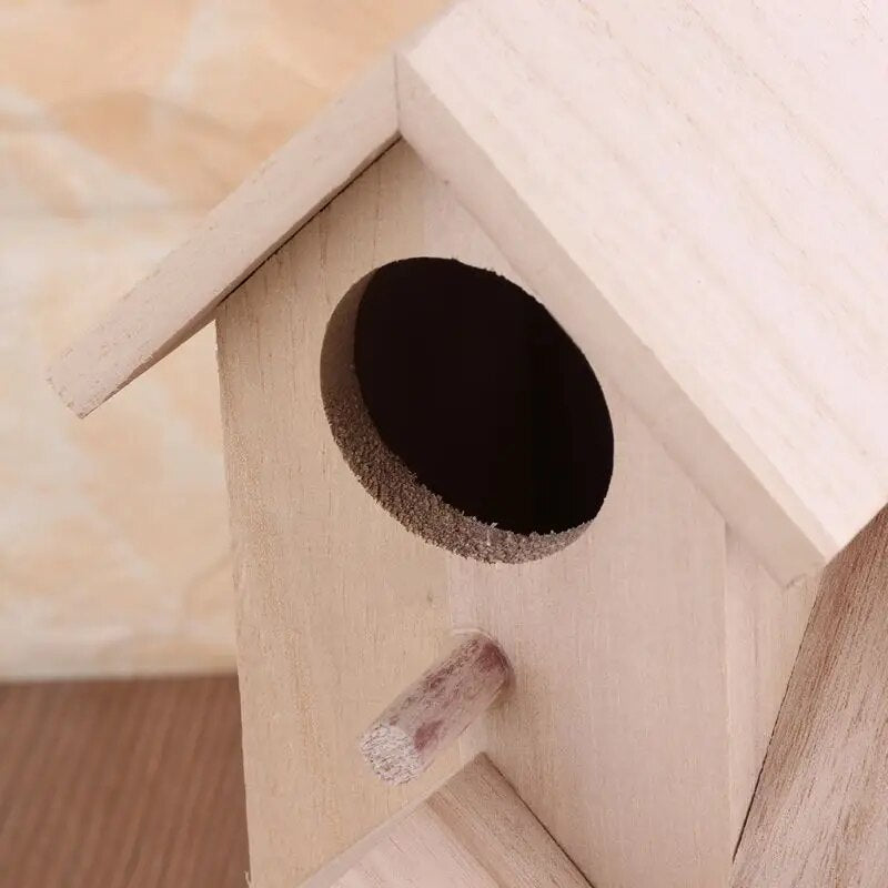 Artistic Wooden Bird House: A Charming Breeding Haven for Your Garden