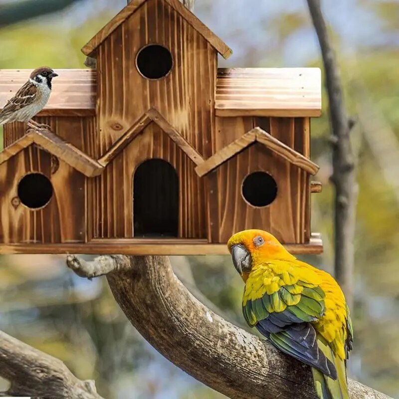 Artisan-Crafted Hanging Hummingbird Haven for Garden Serenity!