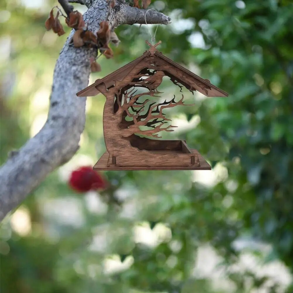 Whimsical Wood Birdhouse Feeder for a Tweet-tastic Feast!