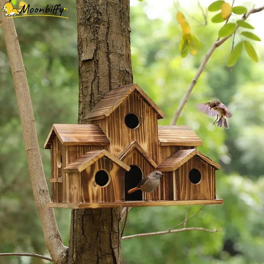 Artisan-Crafted Hanging Hummingbird Haven for Garden Serenity!