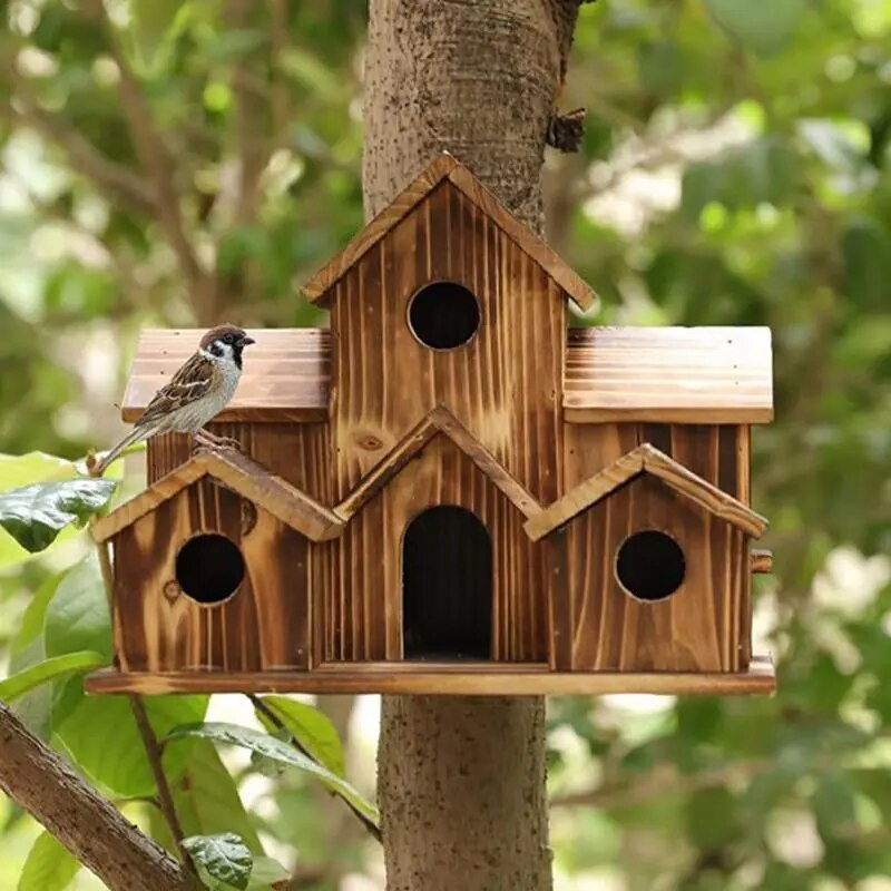 Artisan-Crafted Hanging Hummingbird Haven for Garden Serenity!