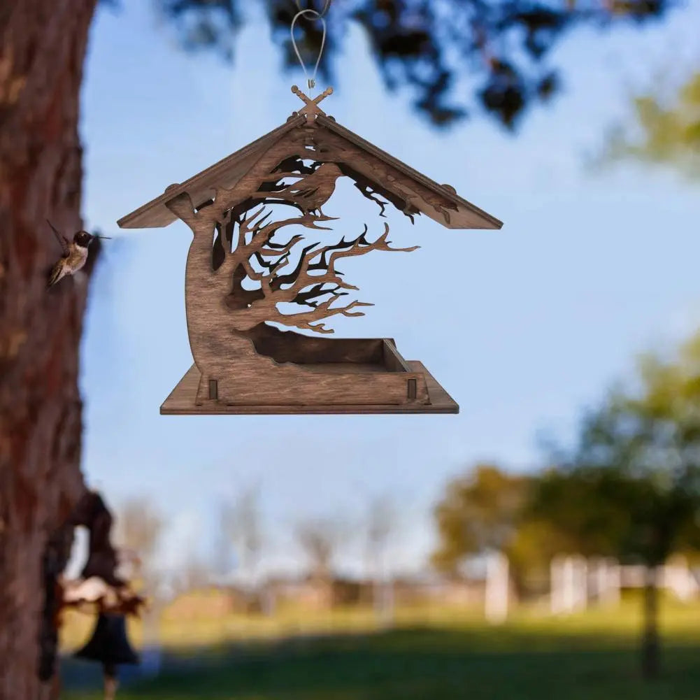 Whimsical Wood Birdhouse Feeder for a Tweet-tastic Feast!